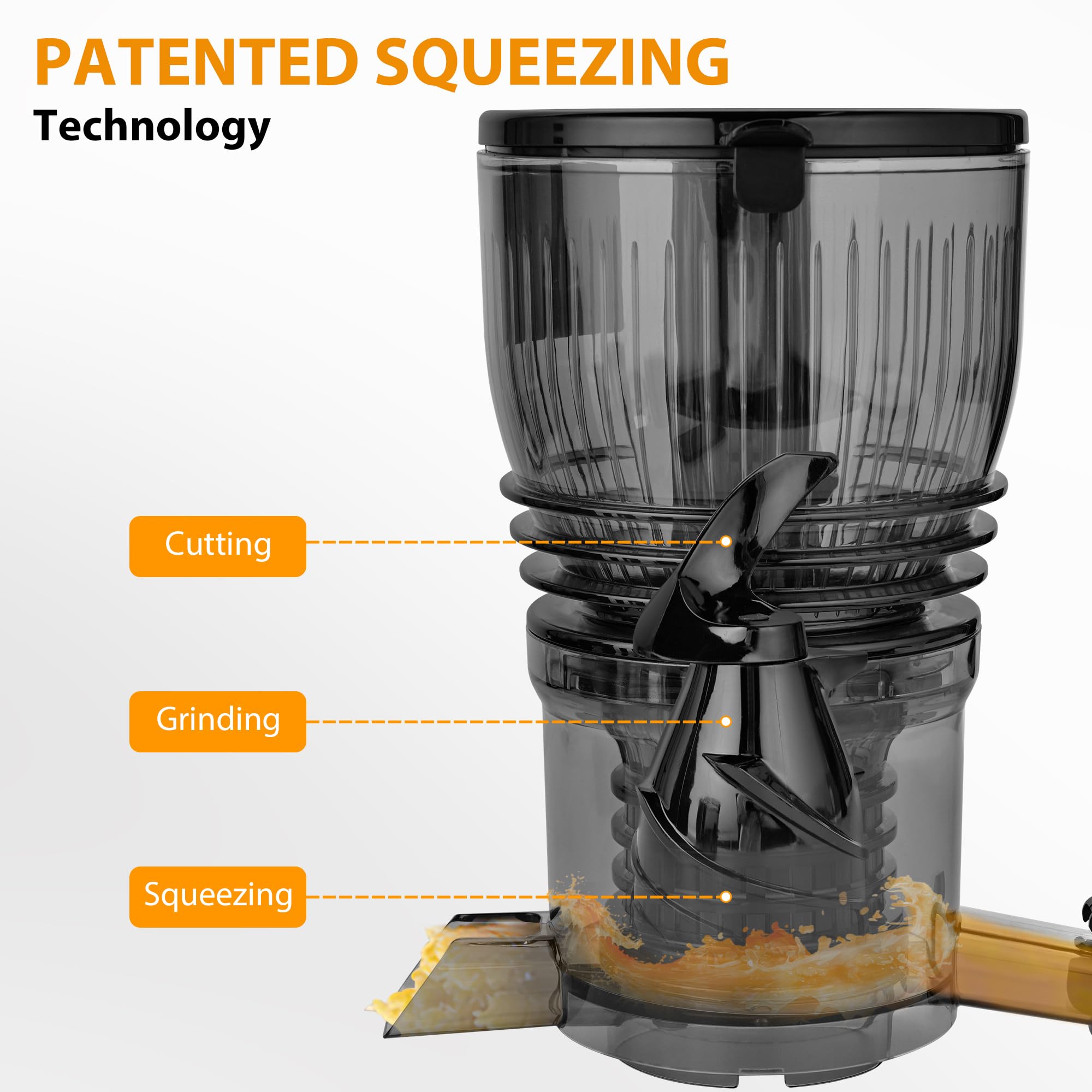 SUSTEAS Fruits and Vegetables Juicer Machine for Home, Grey Color