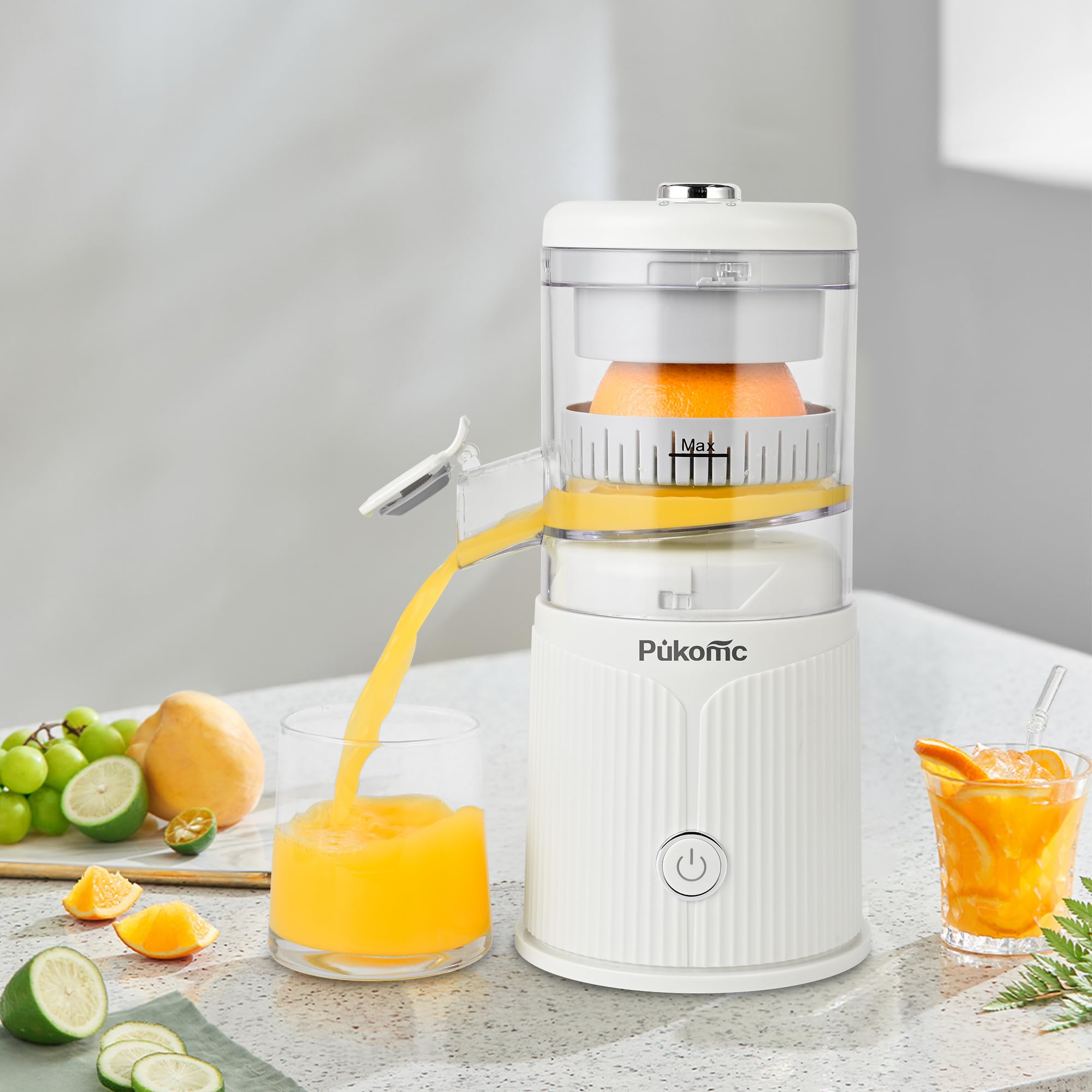 SUSTEAS Electric Citrus Juicer for Home, White